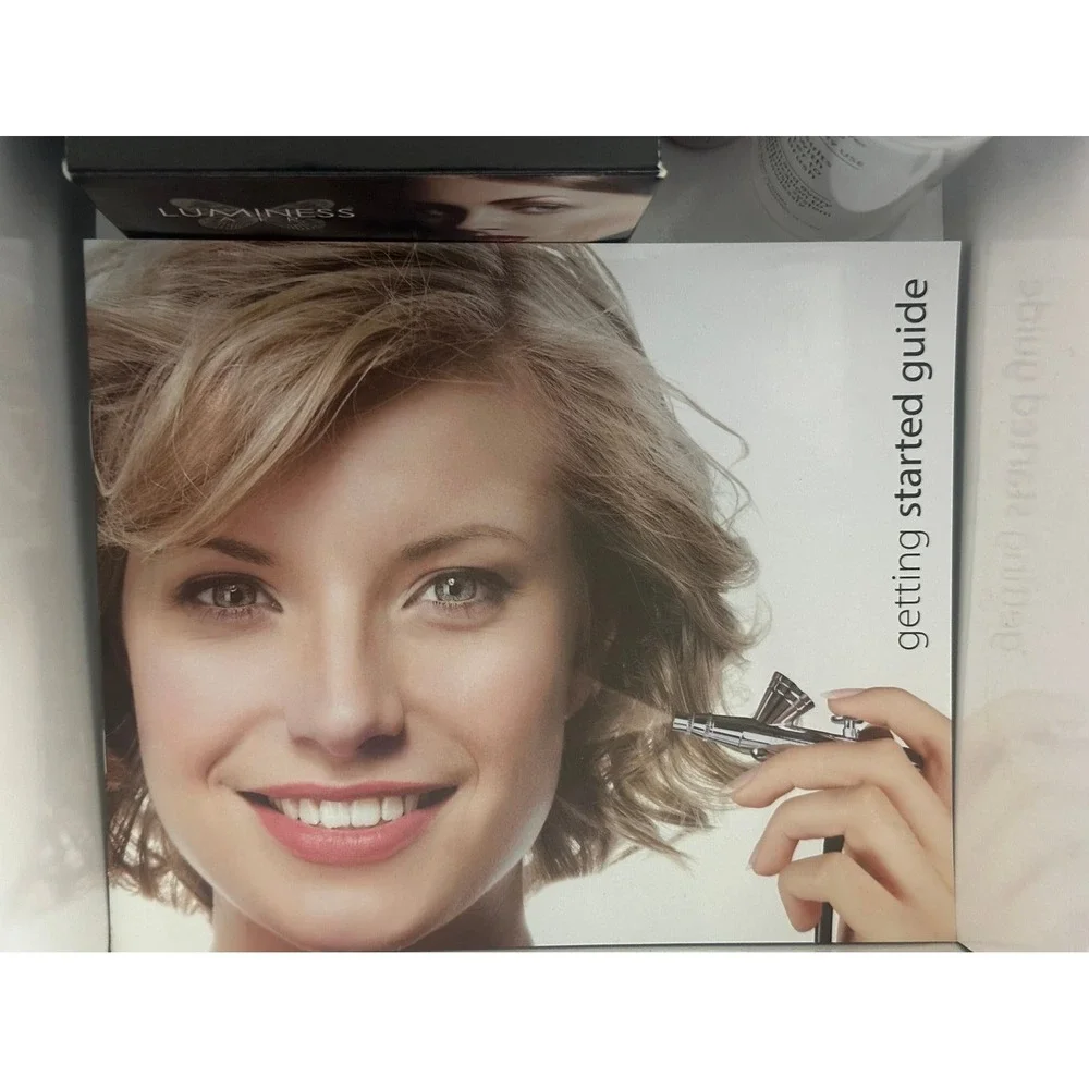 Luminess Airbrush Makeup System With Makeup and cleaner Guide Book